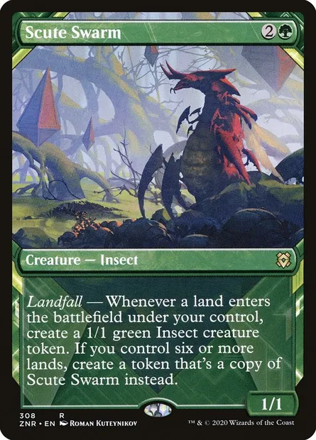 Scute Swarm, Magic card ZNR 308 — Zendikar Rising set
