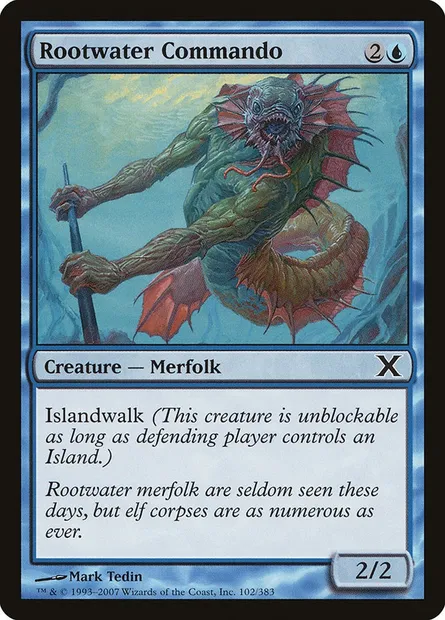 Rootwater Commando, Magic card 10E 102 — Tenth Edition set