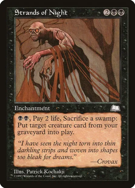 Filins de la nuit, carte Magic WTH 82 — extension Aquilon