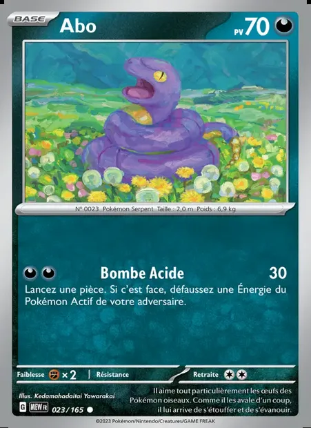 Abo, carte Pokémon MEW 023 — extension 151