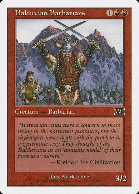 Balduvian Barbarians, Magic card 6ED 166 — Classic Sixth Edition set