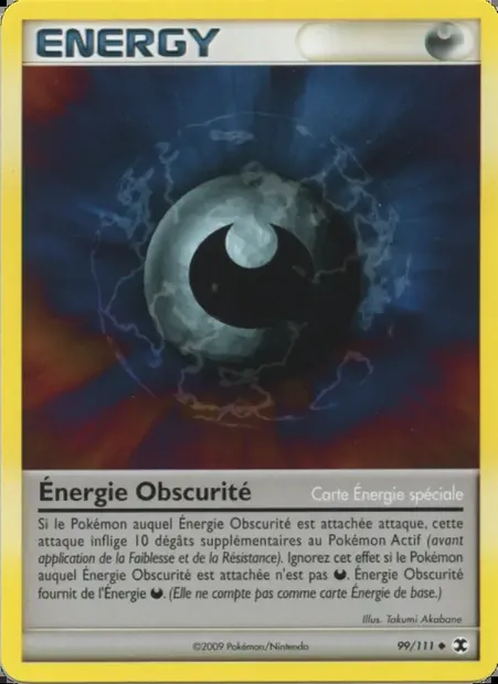 Énergie Obscurité, carte Pokémon RR 99 — extension Rivaux Émergeants