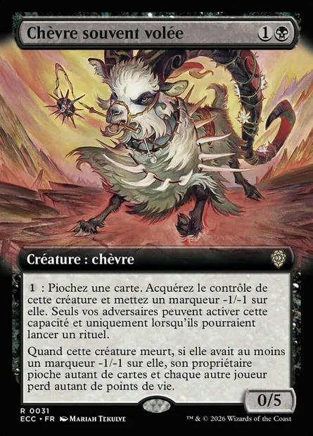Chèvre souvent volée, carte Magic ECC 31 — extension Lorwyn Eclipsed Commander