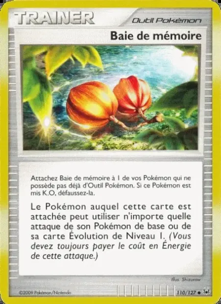 Baie de mémoire, carte Pokémon PL 110 — extension Platine