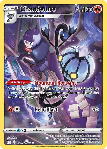 Chandelure, Pokémon card LOR TG04 — Lost Origin set