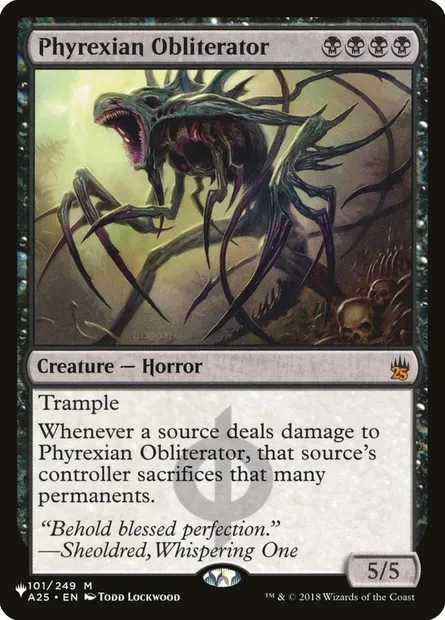 Phyrexian Obliterator, Magic card PLST A25-101 — The List set