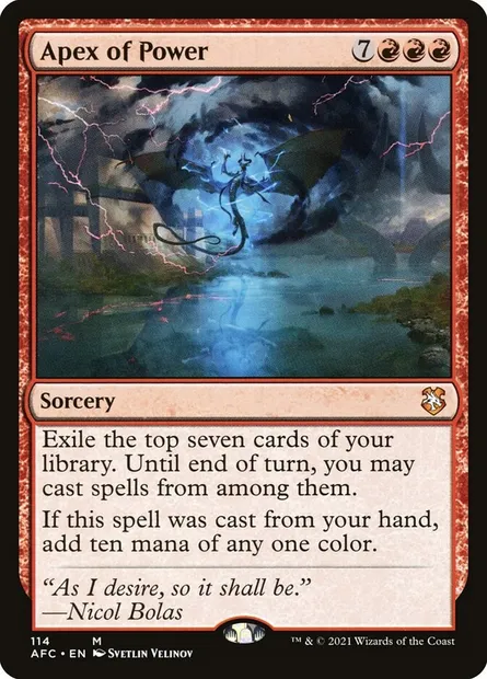 Apex of Power, Magic card AFC 114 — Forgotten Realms Commander set