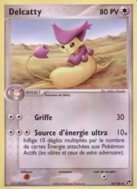 Delcatty, carte Pokémon SS 34 — extension EX Tempête de sable