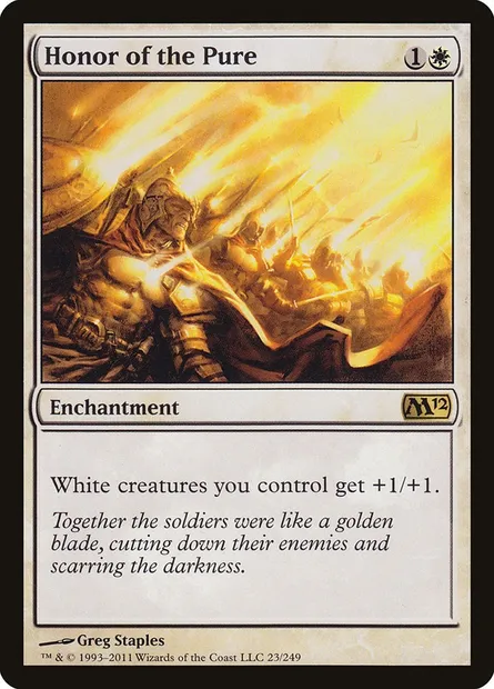 Honor of the Pure, Magic card M12 23 — Magic 2012 set