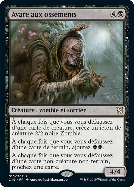Avare aux ossements, carte Magic C19 15 — extension Commander 2019