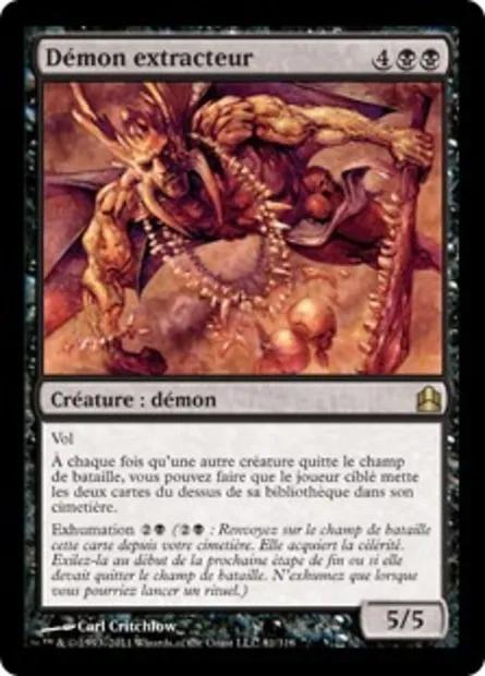 Démon extracteur, carte Magic CMD 81 — extension Commander 2011