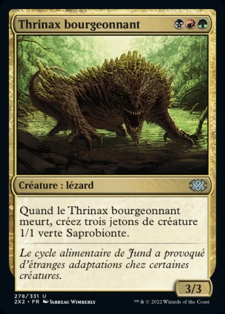 Thrinax bourgeonnant, carte Magic 2X2 278 — extension Double Masters 2022