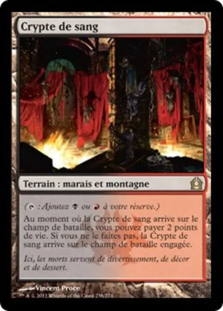 Crypte de sang, carte Magic RTR 238 — extension Retour à Ravnica