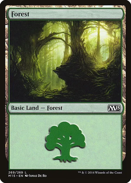 Forest, Magic card M15 269 — Magic 2015 set