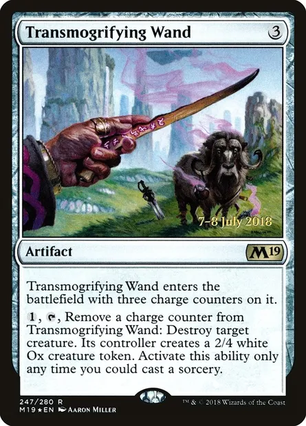 Transmogrifying Wand, Magic card PM19 247s — Core Set 2019 Promos set
