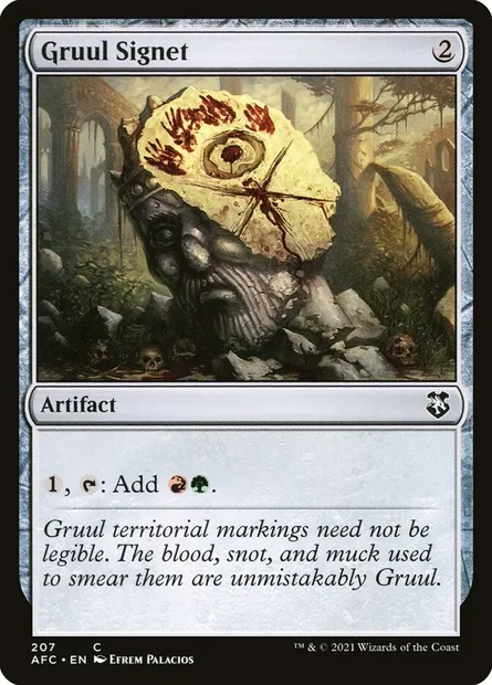 Gruul Signet, Magic card AFC 207 — Forgotten Realms Commander set