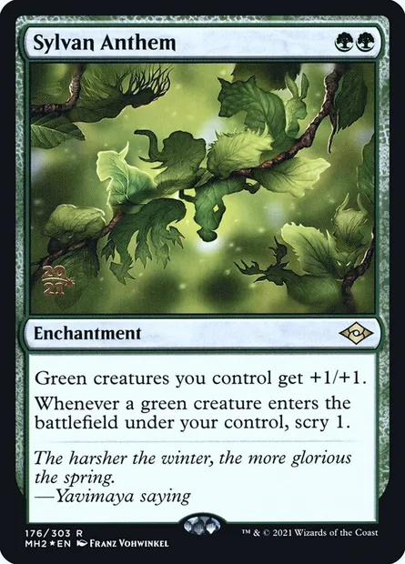 Sylvan Anthem, Magic card PMH2 176s — Modern Horizons 2 Promos set