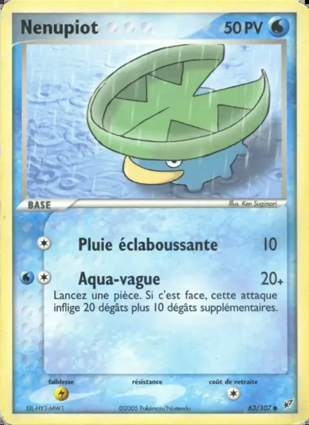 Nénupiot, carte Pokémon DX 63 — extension EX Deoxys