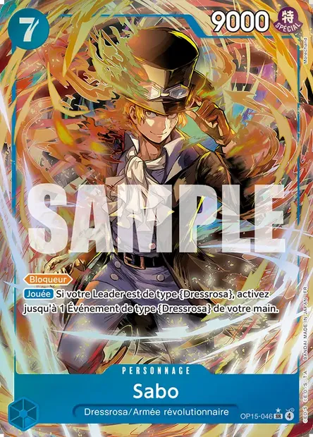 Sabo, carte One Piece OP15-046 — extension AVENTURE SUR L'ÎLE DE DIEU
