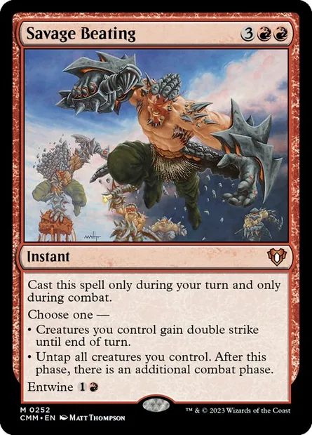 Savage Beating, Magic card CMM 252 — Commander Masters set