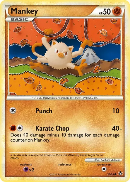 Mankey, Pokémon card UL 53 — Unleashed set