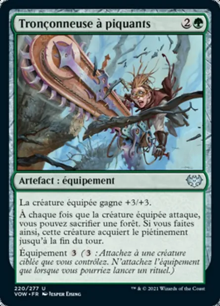 Tronçonneuse à piquants, carte Magic VOW 220 — extension Innistrad : noce écarlate