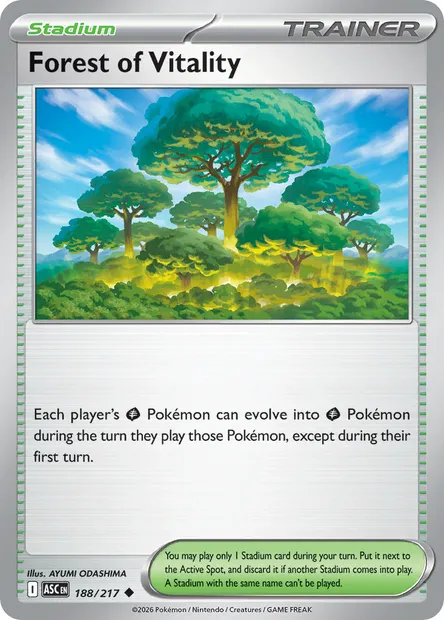 Forest of Vitality, Pokémon card ASC 188 — Ascended Heroes set