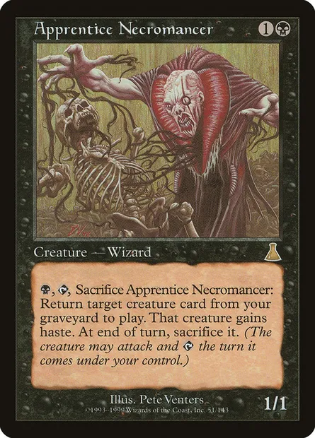 Apprentice Necromancer, Magic card UDS 51 — Urza's Destiny set