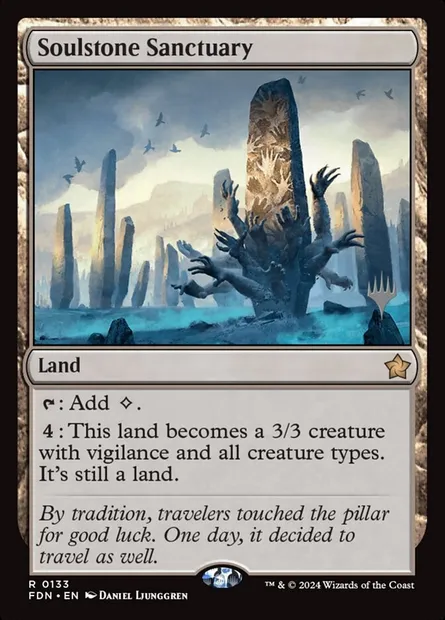 Soulstone Sanctuary, Magic card PFDN 133p — Foundations Promos set