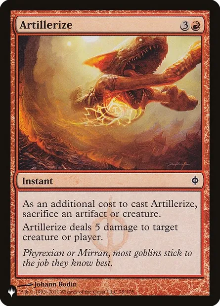 Artillerisation, carte Magic PLST NPH-79 — extension The List