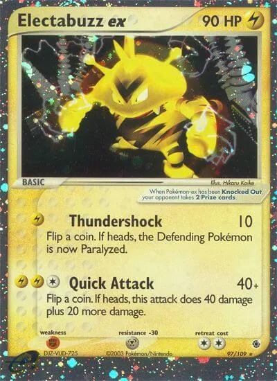 Electabuzz ex, Pokémon card RS 97 — Ruby & Sapphire set