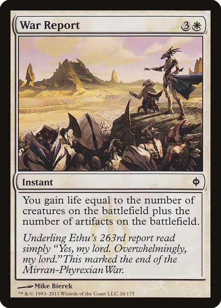 War Report, Magic card NPH 26 — New Phyrexia set