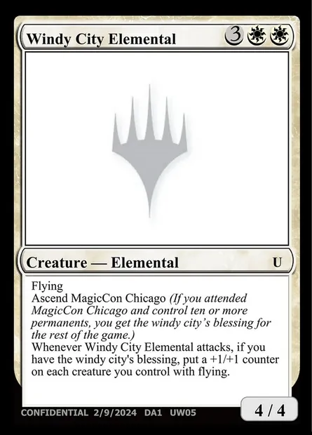 Windy City Elemental, carte Magic UNK UW05b — extension Unknown Event