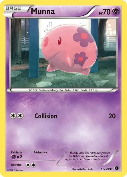 Munna, carte Pokémon NXD 58 — extension Destinées Futures