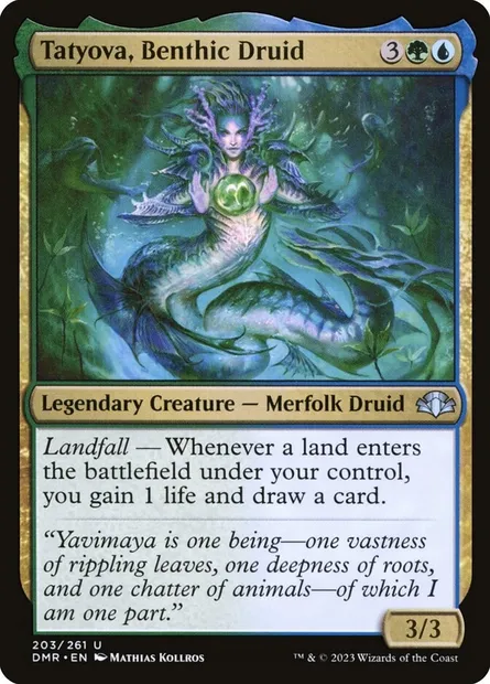 Tatyova, Benthic Druid, Magic card DMR 203 — Dominaria Remastered set