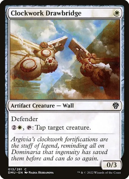 Clockwork Drawbridge, Magic card DMU 13 — Dominaria United set