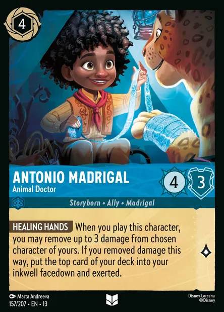 Antonio Madrigal - Animal Doctor, Disney Lorcana card CH13-157 — Attack of the Vine! set