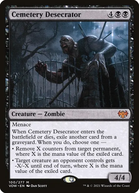 Cemetery Desecrator, Magic card VOW 100 — Innistrad: Crimson Vow set
