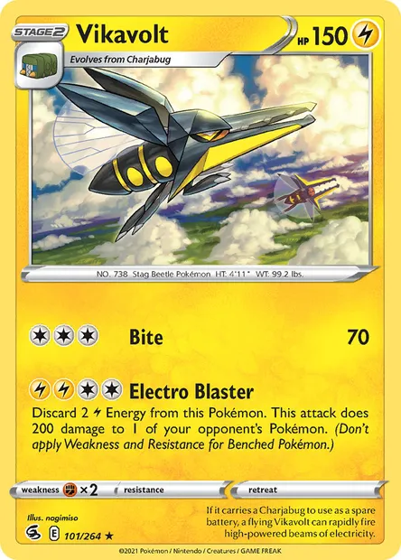 Vikavolt, Pokémon card FST 101 — Fusion Strike set