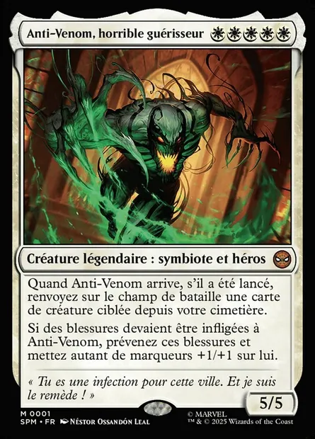 Anti-Venom, horrible guérisseur, carte Magic SPM 1 — extension Marvel's Spider-Man