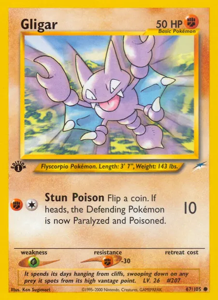 Gligar, Pokémon card NDE 67 — Neo Destiny set