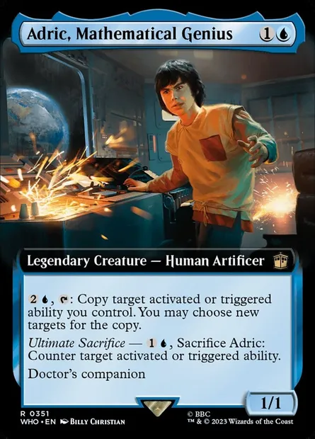 Adric, Mathematical Genius, Magic card WHO 351 — Doctor Who set