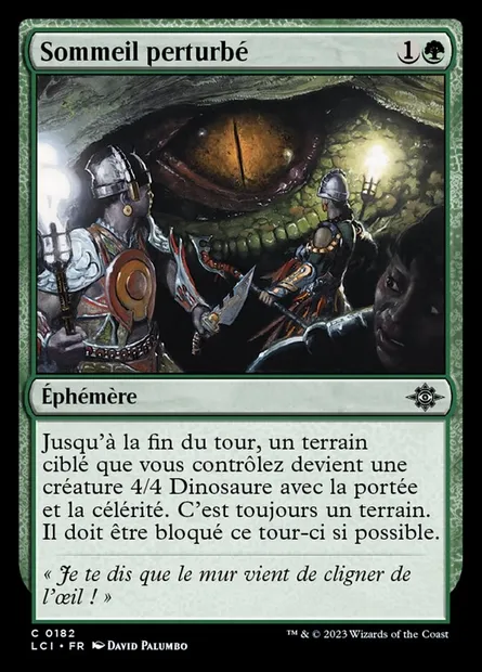 Sommeil perturbé, carte Magic LCI 182 — extension The Lost Caverns of Ixalan