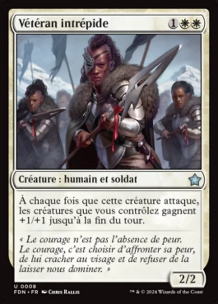 Vétéran intrépide, carte Magic FDN 8 — extension Foundations