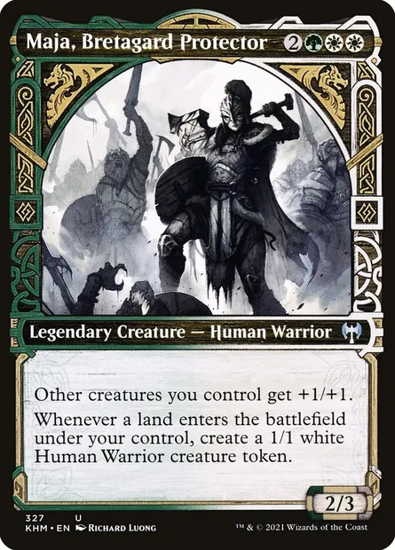 Maja, Bretagard Protector, Magic card KHM 327 — Kaldheim set