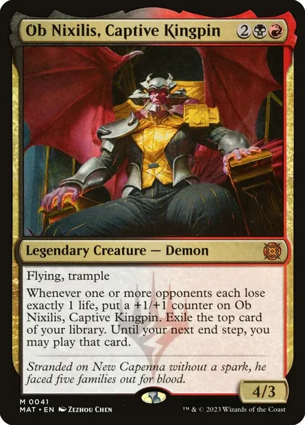 Ob Nixilis, Captive Kingpin, Magic card MAT 41 — March of the Machine: The Aftermath set
