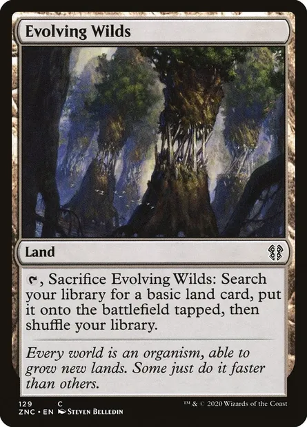 Evolving Wilds, Magic card ZNC 129 — Zendikar Rising Commander set