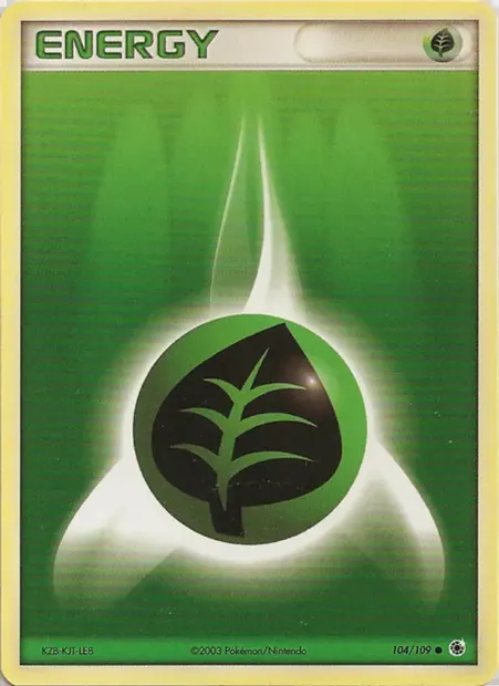 Énergie Plante, carte Pokémon RS 104 — extension EX Rubis & Saphir