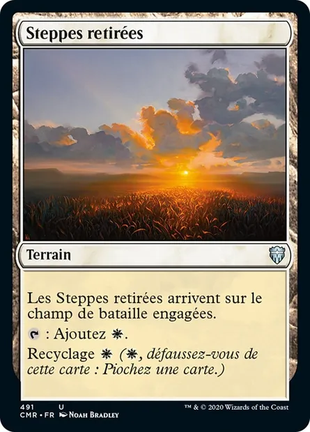 Steppes retirées, carte Magic CMR 491 — extension Commander Legends