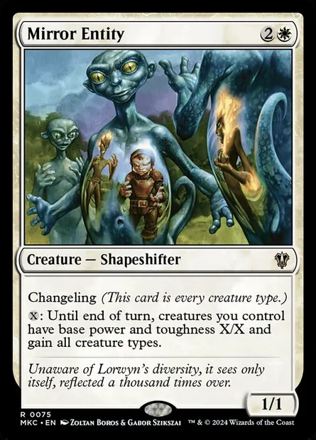 Mirror Entity, Magic card MKC 75 — Murders at Karlov Manor Commander set